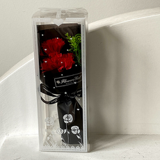 셀라 조화 꽃 화분, 블랙레드, 1개