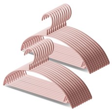 Market Plan 粉彩圓形衣架, 粉紅色, 20個