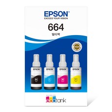 EPSON 愛普生 墨水 T664670, 黑色+青色+黃色+深紅色, 1組