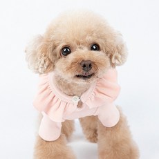 Market A 寵物荷葉領T恤, 粉紅色