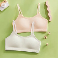 IBboom 女童用2階段Everywhere可拆卸胸墊無痕學生內衣2件組 Y26