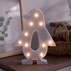 Quardi室內裝飾創意小夜燈, 企鵝白