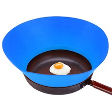 獨居用無油煙平底鍋防油濺鍋蓋 藍色, 1個, 底部直徑 27cm x 頂部直徑 43cm x 深度 14cm