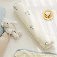 쉬즈홈 국내제조 유아용 풍기인견 바디필로우, 크리미 블루