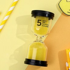 Storybing 室內裝飾沙漏計時器 5分鐘 黃色, 黃色的