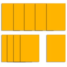 O-ON 彩色壓克力板 10入, 黃色