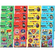 Among Us 軟綿綿貼紙4件組, 混合色, 3套