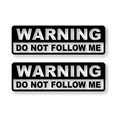 WARNING DO NOT SUV 貼花貼紙 中號, 2個, 黑色