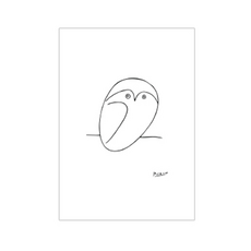 진심디자인 감성 아트웍 디자인캔버스 B 아티스트 캔버스 라인 B-4 부엉이, 화이트