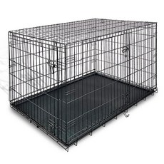 DING DONG PET 寵物精選方形鐵籠圍欄, 黑色, 1個