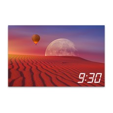 홈마인 캔버스 프린팅 액자 LED 시계 놀이공원 앤 열기구 800 x 500 mm, HM-PARK-18