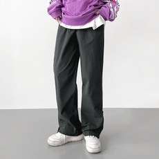 jalbba jean 女款防風側拉鍊長版直筒鬆緊褲