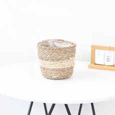 微笑客廳裝飾花盆套 小型, 2個, 象牙白