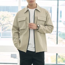 디엘크리 남성용 코튼 포켓셔츠