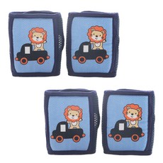 STARDOOR 動物印花魔鬼氈護膝2入組, 賽車獅子款, 2組