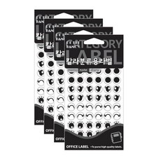 쁘띠팬시 눈모양 라벨스티커 20-017, 12개입, 4개