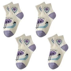 소니오 여성용 라벤더 걸 발목 양말 4켤레 세트