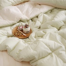 플로라침구 미니멀스트라이프 면 100% 사계절 차렵이불세트