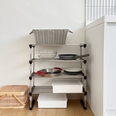 플라타 슬라이드 주방선반, 블랙, 1개