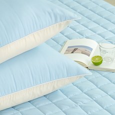 SesaOnline 柔軟防塵枕套, 1個, 柔和的藍色