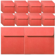 2Youngdesign 迷你卡片信封袋, 紅色, 50入