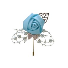 Ozzone優雅的婚禮胸花玫瑰人造花, SKY