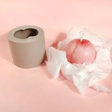 AngleThing 立體桃香蠟燭矽膠模具85mm, 單色