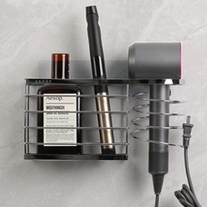 EBIN Caddy Design Altagrits 免鑽孔浴室層架式吹風機架, 鍍鉻銀, 1個