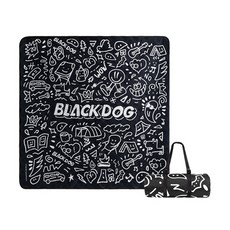 BLACK DOG 黑狗 素描防潮露營墊 BD252, 黑色