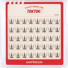 corinGco Toktok Hara 免膠水假睫毛 9mm, 櫻桃可樂, 1個