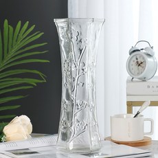 유리 사각 수경 재배 화병 MW0127, 매화