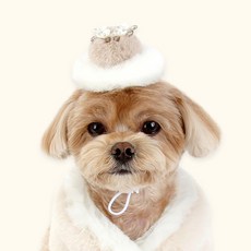 ITS DOG 寵物珍珠貝花髮帶, 1個, 米色