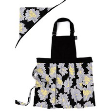 女童 Showmoon 亞麻黑色 Chic 幼兒園連體圍裙