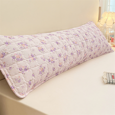 A'pogne 頂級絎縫長版坐墊套, 紫色花朵