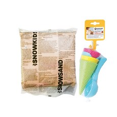 스노우키즈 아이스크림 모래놀이 스노우샌드 800g + 아이스크림 몰드 5p 세트, 숲속모래(스노우 샌드), 랜덤(스쿱), 1개