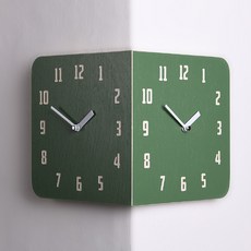 TIMEDECO 摩登復古圓角掛鐘, 綠色