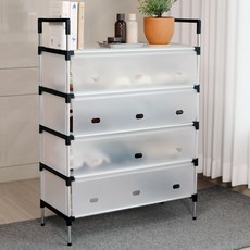 Joeun Living 拜託了玄關 組裝式5層鞋櫃整理架, 黑色, 1個