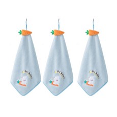 Goods Tiks浴室廚房掛式毛巾, 3個, 藍色