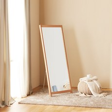 밀러 대형 전신거울 거치형 방문설치, 메이플