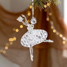 Homeflow 閃亮透明壓克力吊墜 聖誕裝飾品, 少女, 1個