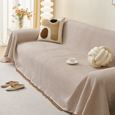 엑스터 감성 사계절 논슬립 소파덮개, 라이트베이지, 1개