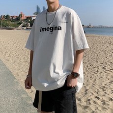 블랙101 남성용 와이로즈 스트릿 오버핏 반팔 티셔츠 B235MF00376