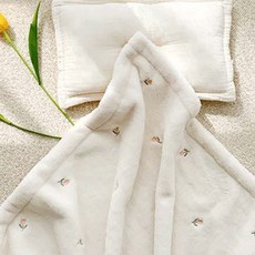 Malolotte 兒童款刺繡絨毛超細纖維毯, 甜鬱金香