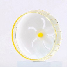 Petflow 旋轉粉彩色系圓形小動物滾輪 XL, 黃色, 1個