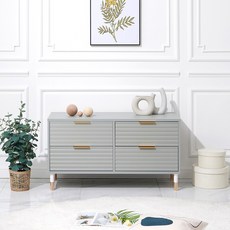 가구의정석 디케 TV 장식장 서랍형 방문설치, 그레이