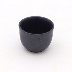 月鹽 韓國製手工陶瓷企劃燒酒杯, 霧面黑, 1個