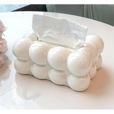 Woni家 泡泡雲朵面紙盒, 1個, 白色