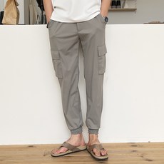 더맨쉽 남성용 냉감 통기성 고탄력 아이스 밴드 카고 조거 팬츠