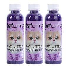 毛皇上 貓砂除臭珠 木屑 薰衣草, 3瓶, 110g