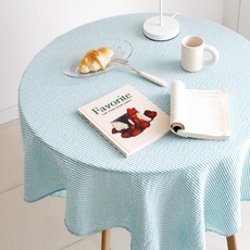 CASA VERDE COS 條紋桌布 餐桌布 桌罩, 1個, 單一顏色, S(90 x 90 cm)